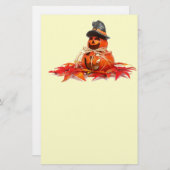 子供たちのハロウィンのかぼちゃ 便箋 (正面/裏面)