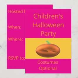 子供たちのハロウィンコスチューム任意パーティー 招待状