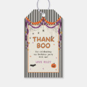 子供たちのハロウィン誕生日パーティーに召喚されるゾンビたち ギフトタグ (正面)