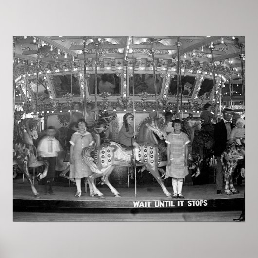 子供たちのメリーゴーランド, 1925年。ヴィンテージ写真 ポスター (正面)