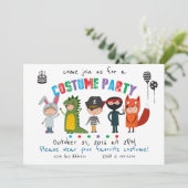 子供たちの仮装パーティーへの招待 招待状 (スタンド正面)