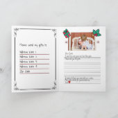 子供たちの写真からサンタノース・ポールへの手紙 カード (内部)