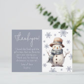 子供たちの冬の雪だるま サンキューカード (スタンド正面)