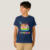 子供たちの夏の水遊びTシャツ Tシャツ (正面フル)