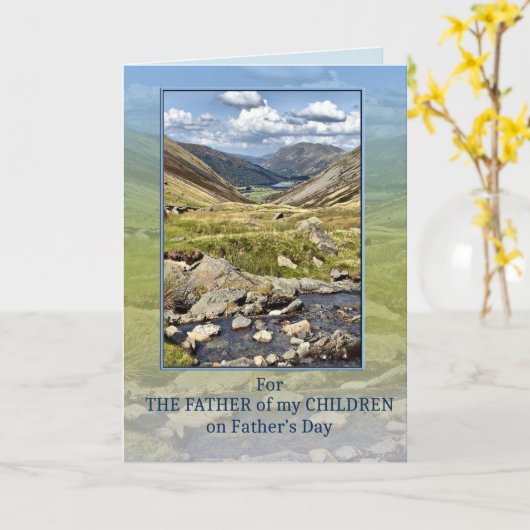 子供たちの父の日 カード (黄色い花)