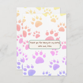 子供たちの誕生日インジャングルスタイル サンキューカード