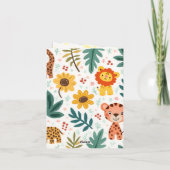 子供たちの誕生日招待状インジャングルスタイル 招待状 (裏面)