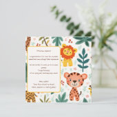 子供たちの誕生日招待状インジャングルスタイル 招待状 (スタンド正面)