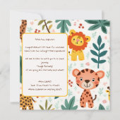 子供たちの誕生日招待状インジャングルスタイル 招待状 (正面)