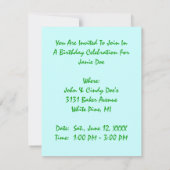 子供たちの輪っかバースデーパーティー招待状 招待状 (裏面)