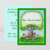 子供たちの輪っかバースデーパーティー招待状 招待状 (正面/裏面)