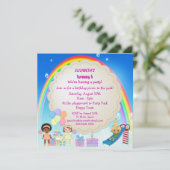 子供たちの遊び場パーティー招待状 招待状 (スタンド正面)