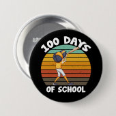 子供たちの100日目の学校生活 男の子 100日目の野球 缶バッジ (正面&裏面)