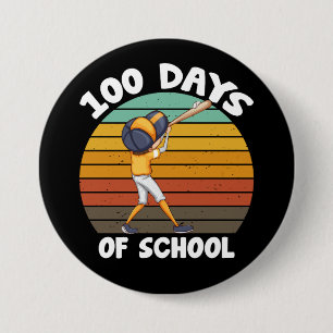 子供たちの100日目の学校生活 男の子 100日目の野球 缶バッジ