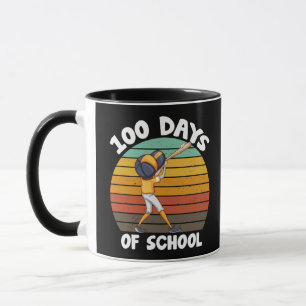 子供たちの100日目の学校生活 男の子 100日目 野球 マグカップ