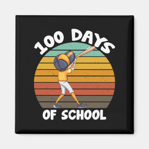 子供たちの100日目の学校生活 男の子 100日目 野球 マグネット