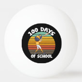 子供たちの100日目の学校生活 男の子 100日目 野球 卓球ボール (正面)