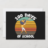子供たちの100日目の学校生活 男の子 100日目 野球 招待状 (正面)
