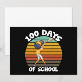 子供たちの100日目の学校生活 男の子 100日目 野球 招待状 (正面/裏面)