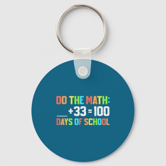 子供たちの100日記念 学校の先生 100 キーホルダー (正面)