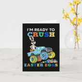 子供たちはイースターエッグうさぎを月に粉砕する準備ができている カード (黄色い花)