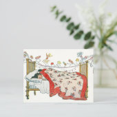 子供たちはベッドに居心地の良い場所に閉じ込められた シーズンポストカード (スタンド正面)