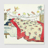 子供たちはベッドの中で全くこぢんまりと寝そべっていた (正面)