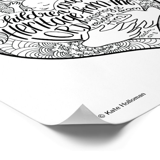 子供たちは主からの伝統である – アートプリント ポスター (角)