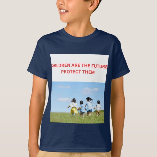 子供たちは未来 守ろう Tシャツ (正面)
