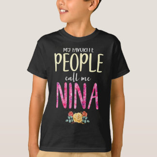 子供たちは私をニーナと呼ぶ 花 フラワー Tシャツ