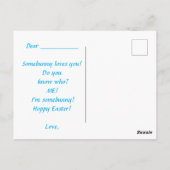 子供たちは自分のイースターカードに色を付ける ポストカード (裏面)