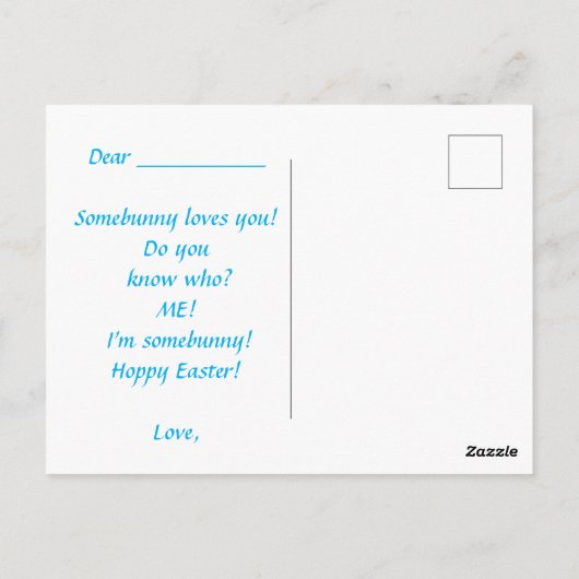 子供たちは自分のイースターカードに色を付ける ポストカード (裏面)