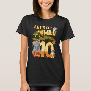 子供たちは野生になりよう私は10サファリ動物園動物 Tシャツ