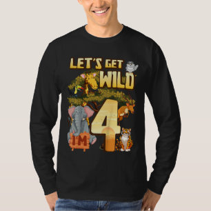 子供たちは野生になりよう私は4サファリ動物園動物 Tシャツ
