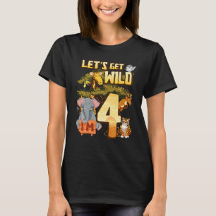 子供たちは野生になりよう私は4サファリ動物園動物 Tシャツ