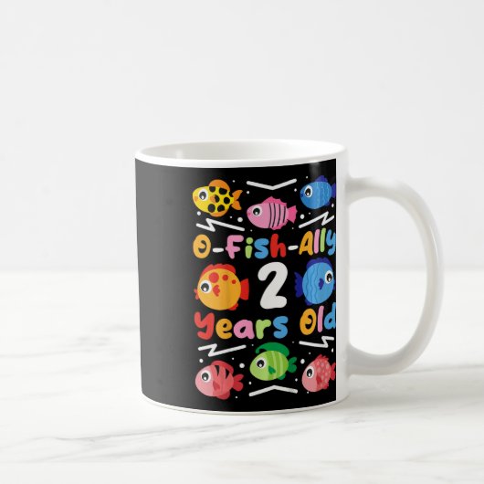 子供たちは魚のように2歳です コーヒーマグカップ (右)