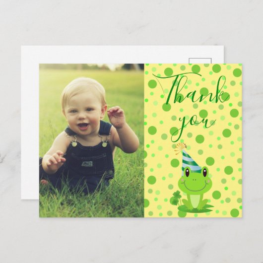 子供たちへの感謝を伝えるラッキーフロッグのポストカード ポストカード (正面/裏面)