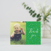 子供たちへの感謝 グリーン ポルカ ポストカード (スタンド正面)