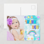 子供たちへの感謝 レインボー レトロ カラフル ポストカード (正面/裏面)