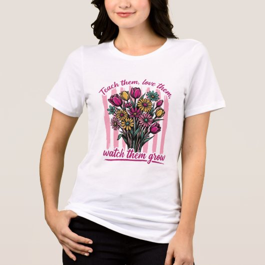 子供たちを育て 愛し 見守る トライブレンドTシャツ (正面)
