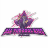 子供たちカッコいいは全読て魔法使いのステッカー シール (正面)