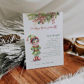 子供たちクリスマスさよならあなたの小妖精や小人のボーイレター 招待状