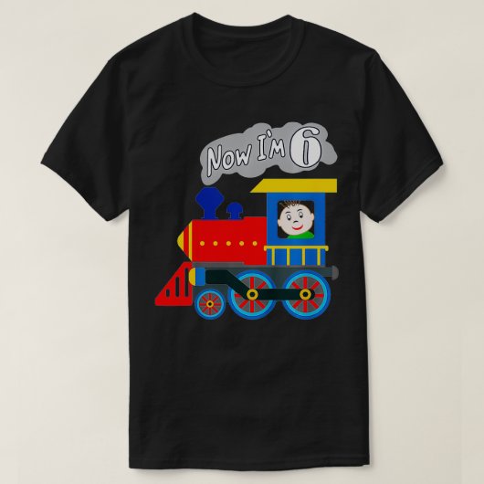 子供たち今は私は少し可愛い6歳の誕生日おもしろいロコット Tシャツ (デザイン正面)
