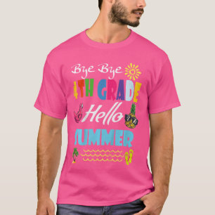 子供たち学校の最後の日バイバイ4年生Hello Su Tシャツ