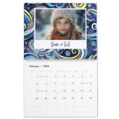 子供たち星空の夜のカラフル写真新年 カレンダー (2月 2026)