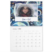 子供たち星空の夜のカラフル写真新年 カレンダー (1月 2026)