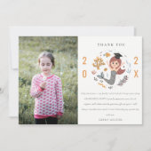 子供たち水中マーメイドフォトプリスクール卒業 サンキューカード (正面)