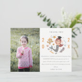 子供たち水中マーメイドフォトプリスクール卒業 サンキューカード (スタンド正面)