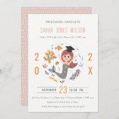 子供たち水中マーメイドプリスクール卒業パーティー 招待状 (正面/裏面)