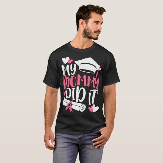 子供たち私のママ卒業ママProu卒業 Tシャツ (正面フル)